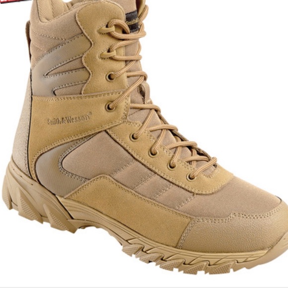 Smith & Wesson Ranger Brown Side-Zip Water Resistant Tactical Boot Men Sz 14 NEW main image 4